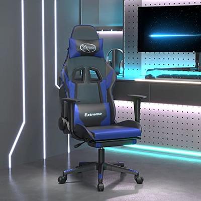 MoNiBloom Computer Gaming Chair with Footrest and Lumbar Support,  Adjustable Hight Ergonomic Racing Chair for Adult Teen Office or Gaming,  Carbon