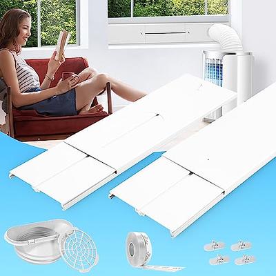 Portable Air Conditioner Window Kit,6 Pcs Adjustable Range 17-93 inch  Vertical/Horizontal Sliding Window/Door Kit Plate for AC Unit, AC Window  Vent