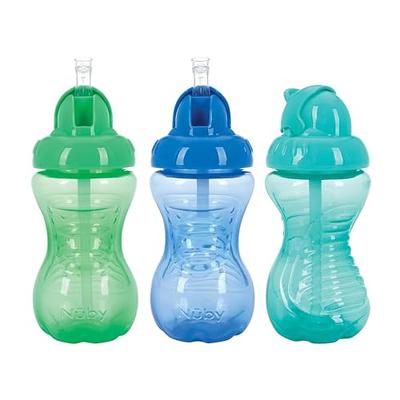 Nuby 2 Pack No Spill Printed Thirsty Kids No-Spill Sip-it Sport Cup with  Soft