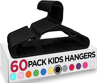 Utopia Home Kids Hangers Velvet (Pack of 50) - 11 Inch Durable Baby Hangers  for Closet - Perfect Toddler Hangers for Everyday Use (Grey)