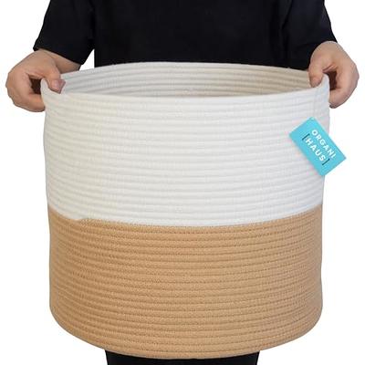 Cotton Rope Basket - Premium Blanket Basket Living Room