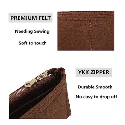 Felt Bag Organizer Compatible with Speedy, Neverfull, Tote Handbag Premium  Purse Organizer Insert with Zipper Pockets (XL, Beige)