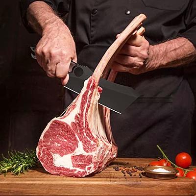 Upgrade High Carbon Steel Meat Cleaver Knife Heavy Duty Dragon Bone Heavy  Cutting Knife Premium Professional Butcher Chopper