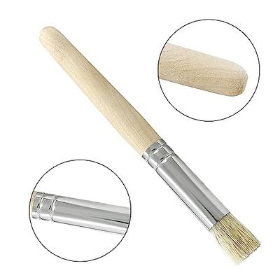 6pcs Wooden Natural Stencil Brushes Stipple Paint Brushes Set for  Oil-Painting