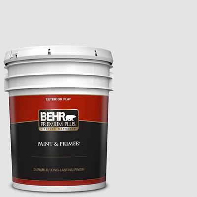 BEHR PREMIUM PLUS 5 gal. #70 Linen White Flat Low Odor Interior