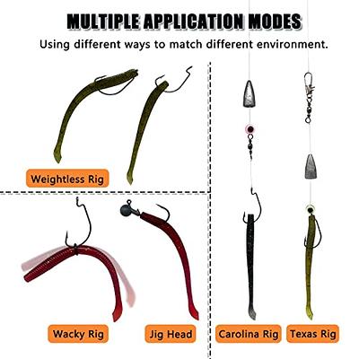  Rubber Worms Senkos 4 5 Salt Impreatation Soft Plastic Lures  Kit Bass Fishing