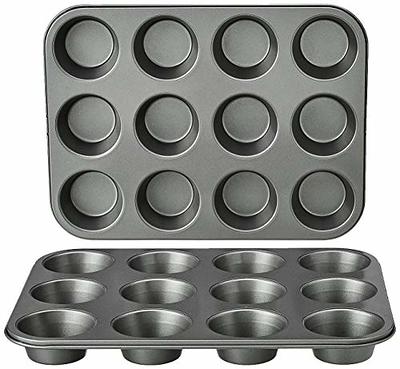 GoodCook 48-Cup Nonstick Steel Mini Cupcake and Muffin Pan, Gray