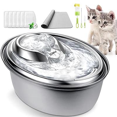 ZeePet Cat Water Fountain Stainless Steel, 3L Automatic Pet Drinking  Fountain for Cats Inside, Dog Water Dispenser with Adjustable Water Flow  and 6 Replacement Filters&1 Silicone Mat for Cats, Dogs - Yahoo Shopping