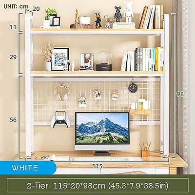 1pc Shelf, Wooden Double-Layer Desktop Storage Rack, For Dormitory,  Bedroom, Desk Storage And Organization, Solid Wood Folding Rack, Balcony  Household