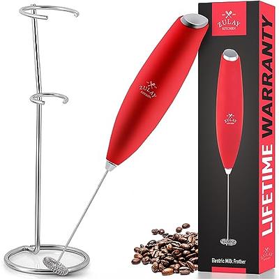 Zulay Original Milk Frother Handheld Foam Maker for Lattes - Whisk Drink  Mixer for Coffee, Mini Foamer for Cappuccino, Frappe, Matcha, Hot Chocolate