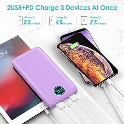 Power Bank 30000mah Portable Charger Portable Battery Charger USB-C PD 18W  Tri-Input and Tri-Output LCD Display Battery Bank for iPhone