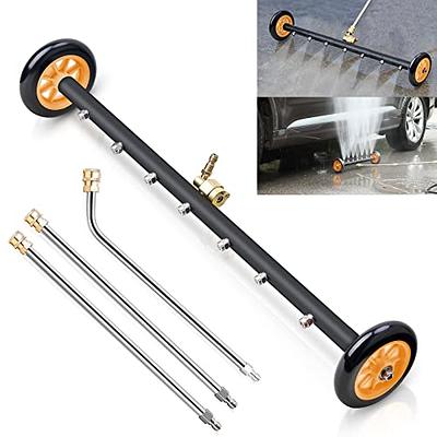  ZALALOVA Pressure Washer Undercarriage Cleaner, 16 Inch Power  Washer Surface Cleaner Attachments, Under Car Wash Water Broom w/ 2 Pcs  Extension Wand 1 Pc 60¡ã Angled Wand, 4000 PSI : Patio, Lawn & Garden