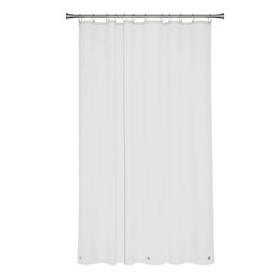 Zenna Home 72 in. W x 70 in. L Solid PEVA Shower Curtain Liner