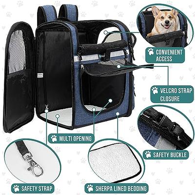 Sherpa Airline Approved Bubble View Window Cat Travel Backpack, Black, Small