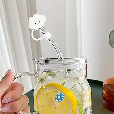 12 Pack Reusable Silicone Straw Tips Cover for 6 to 8 mm Straws, Portable  Cute Straw Caps Covers Creative Straw Plug Drinking Dust Cap for Home
