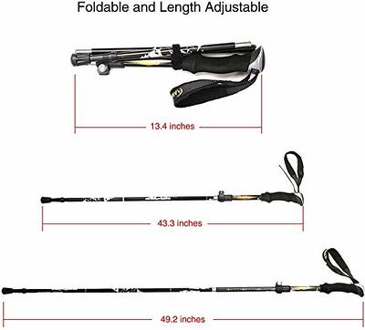 Aluminum Collapsible Ultralight Travel Trekking Hiking Pole for Men and  Women