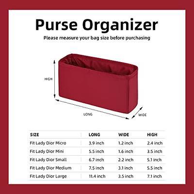 DGAZ Bag Organizer Insert, Silk Purse Organizer , Luxury Handbag
