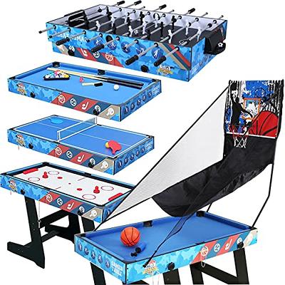 5-in-1 Multi Game Table HLC Portable Multi Game Combination Table Set  Folding Game Table with Accessories,Foosball Soccer,Ping Pong,Pool  Billiards,Air Hockey,Basketball for Indoor & Outdoor, Family - Yahoo  Shopping