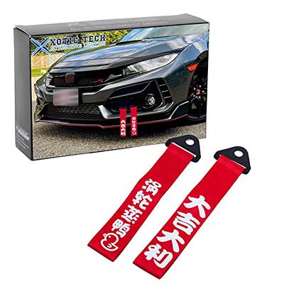 Red Car Ring Track Racing Style Tow Hook Look Decoration Accessories  Universal