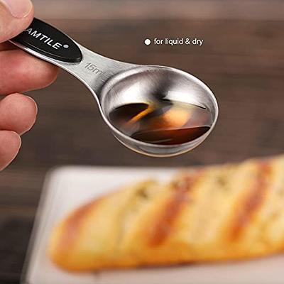 Magnetic Measuring Spoons Set of 6 Stainless Steel Dual Sided Stackable  Teaspoon for Measuring Dry and Liquid Ingredients - Yahoo Shopping