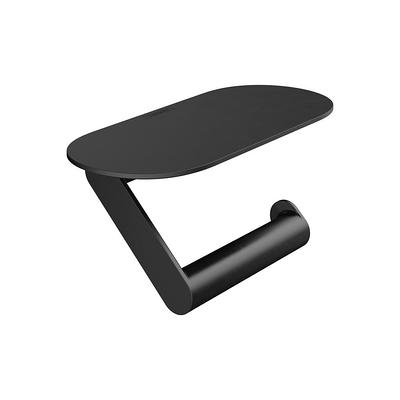 Acehoom 29 in. H Freestanding Toilet Paper Holder in Matte Black