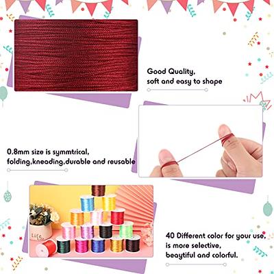  Stretchy String for Bracelets, 4 Rolls 1 mm Sturdy