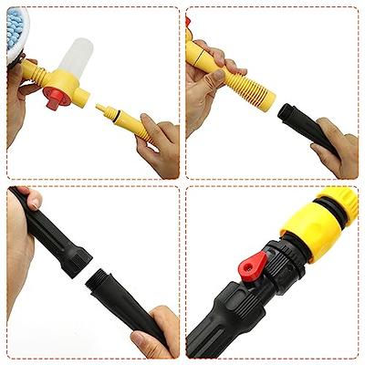 Car Cleaning Brush Long Handle High Pressure Washer Adjustable Spray Foam  Rotating Brush 360 Degree Chenille Auto Cleaning Tools