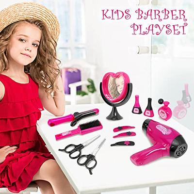 Girls Beauty Salon Set Pretend Play Stylist Hair Cutting Kit Hairdresser  Toys with Hair Dryer, Scissors, Barber Apron and Styling Accessories(Not  Real Hairdresser Toys, Hairdresser Toys Model)