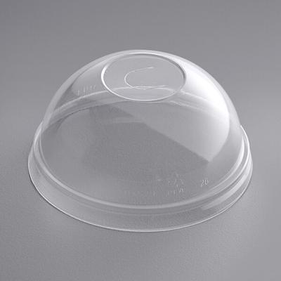 EcoChoice 9, 12, 16, 20 & 24 oz. PLA Compostable Plastic Cold Cup Dome Lid  with Opening - 50/Pack