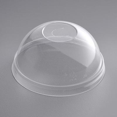 EcoChoice 9, 12, 16, 20 & 24 oz. PLA Compostable Plastic Cold Cup Lid with  Straw Slot - 50/Pack