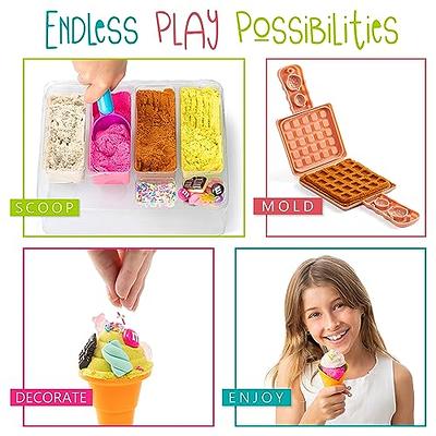 WOODENFUN Ice Cream Counter Playset for Toddler Girl Toys, Wooden Popsicle  Set Pretend Toy Food Play Kitchen Accessories with Scoop, Interactive Toys