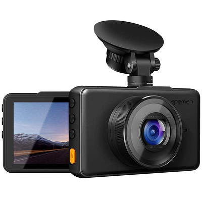 onn. 1080p HD Black Car Dash Cam, 2.4 LCD Screen, 110 Degree Vision Angle,  Play Video Recordings, 0.5 lb.