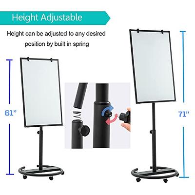 DexBoard Magnetic Mobile Whiteboard/Height Adjustable Dry Erase Board Easel  on Rolling Stand w/Flipchart Easel Pad, 36 x 24, Black - Yahoo Shopping