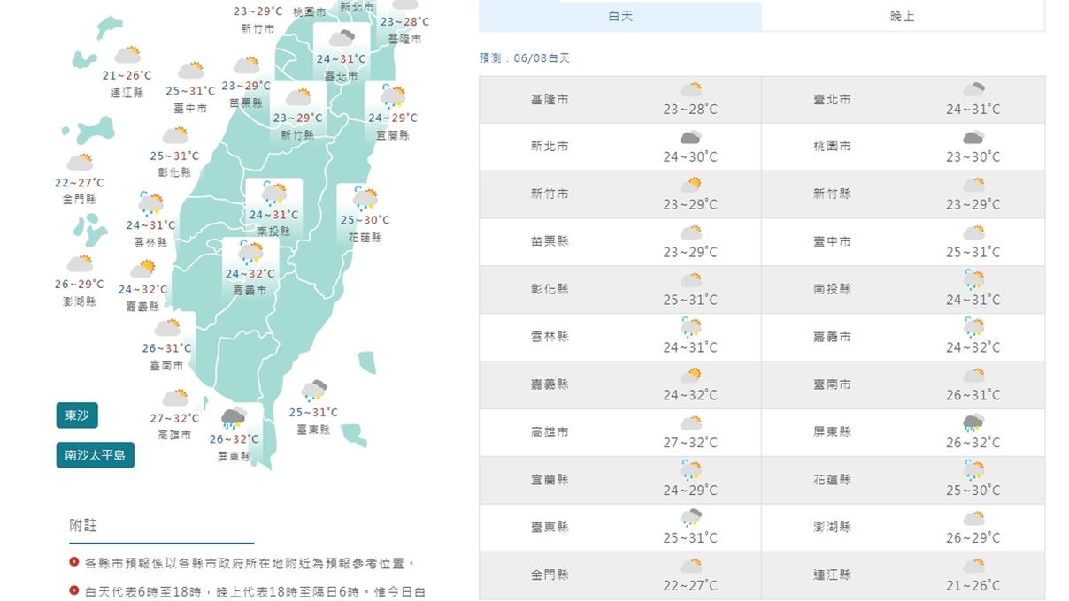 低壓帶加鋒面 端午連假出遊勿忘雨具 未來一周留意雨勢