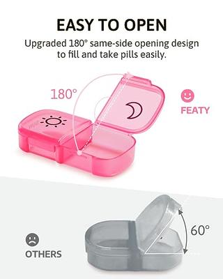 Betife Cute Pill Organizer 7 Day, Weekly Pill Cases Box Waterproof MoistureProof,Travel Weekly Pill Box Case Portable Design to Hold Vitamins