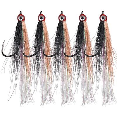 Streamer Flies for Fly Fishing, Classic Clouser Minnow Fishing Flies  Streamers Fly Fishing Lures for Trout Bass Saltwater Freshwater (Black,  10Pcs) - Yahoo Shopping