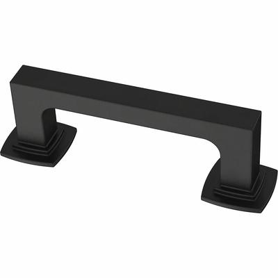 Franklin Brass Simple Modern Square Cabinet Pull, Black, 3 in (76mm) Drawer Handle, 30 Pack, P46644K-FB-B2
