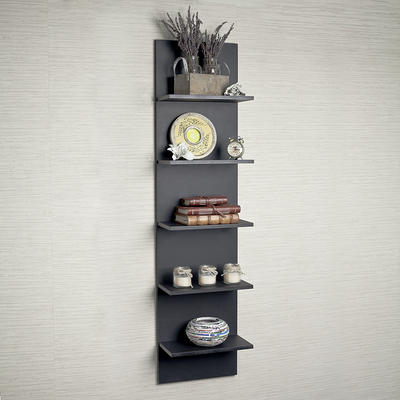 Utility Wall Shelf with Hooks - Aged Wood - Danya B.