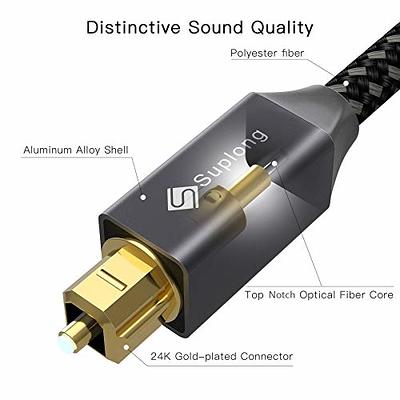  Suplong Optical Audio Cable 10ft/3M 24K Gold-Plated