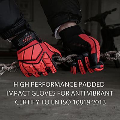 AIGEVTURE Anti Vibration Work Gloves Men,TPR Impact Protection