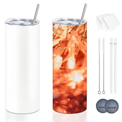 VEVELU 4 Pack Sublimation Tumblers 20 oz Skinny Straight Stainless