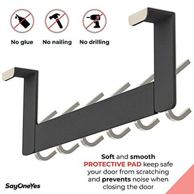 SAYONEYES Over The Door Hooks for Hanging - Heavy Duty SUS304 Stainless  Steel 6 Double Hooks Behind The Door Coat Hanger - Over The Door Towel Rack  for Bathroom, Bedroom, Closet (Silver) - Yahoo Shopping