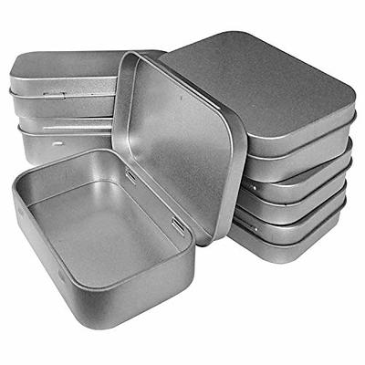 6 Pcs Metal Hinged Tin Box Container Mini Portable Small Storage Container  Kit with Lid for Home Storage 3.7x2.3x0.8 Inch, Silver - Yahoo Shopping