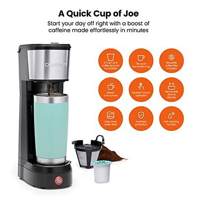 Chefman Single Serve Coffee Maker: K-Cup & Ground Compatible