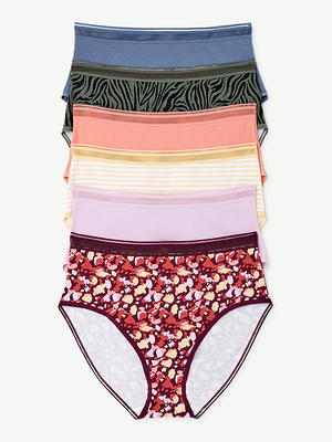 Joyspun Women's Seamless Bikini Panties, 6-Pack, Sizes XS to 3XL 