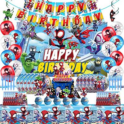 Birthday Decorations Spiderman Balloons Spider Man Happy Birthday Banner  Superhero Cake For Kids Party Decorations