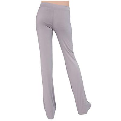 Yoga Pants for Women High Waisted Lightweight Flare Workout Leggings  Joggers Bell Bottom Trackpants Solid Color (X-Large, Purple) 