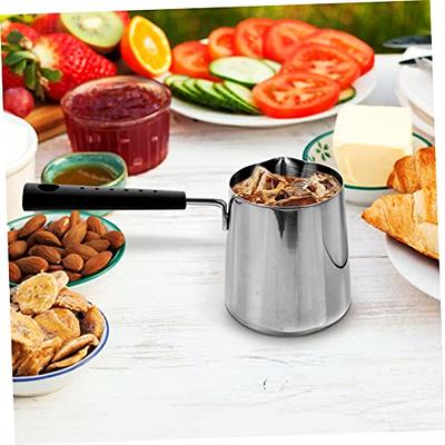 Homikit 4QT Stock Pot, 18/10 Stainless Steel Small Cooking Pot with Lid for  Boil Stew Fry, Metal Round Pasta Soup Sauce Pot Great for Home Kitchen