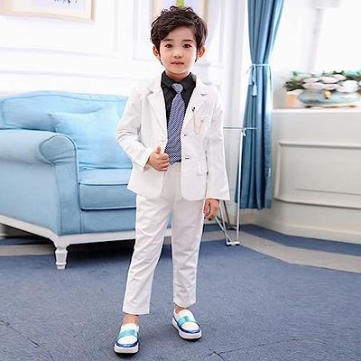 LOLANTA Boys Suit 2PCs Navy Red Black White Tuxedo Jacket Suit Formal Wedding  Outfits (White 7-8 Years) - Yahoo Shopping