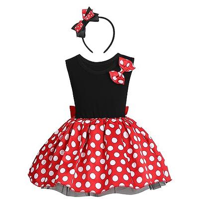 New Minnie Mouse Costume Girls Toddler Baby Fancy Dress Outfit